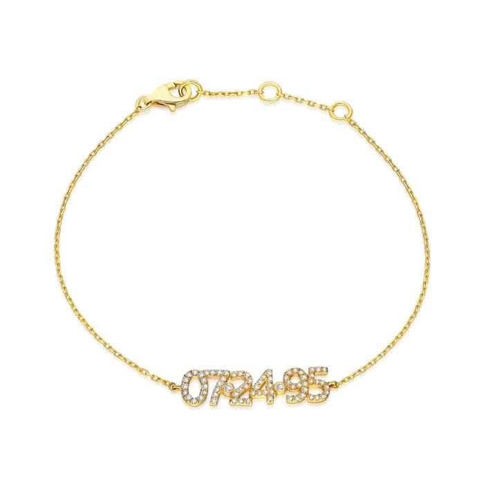 Diamond Date-Number/Name Bracelet