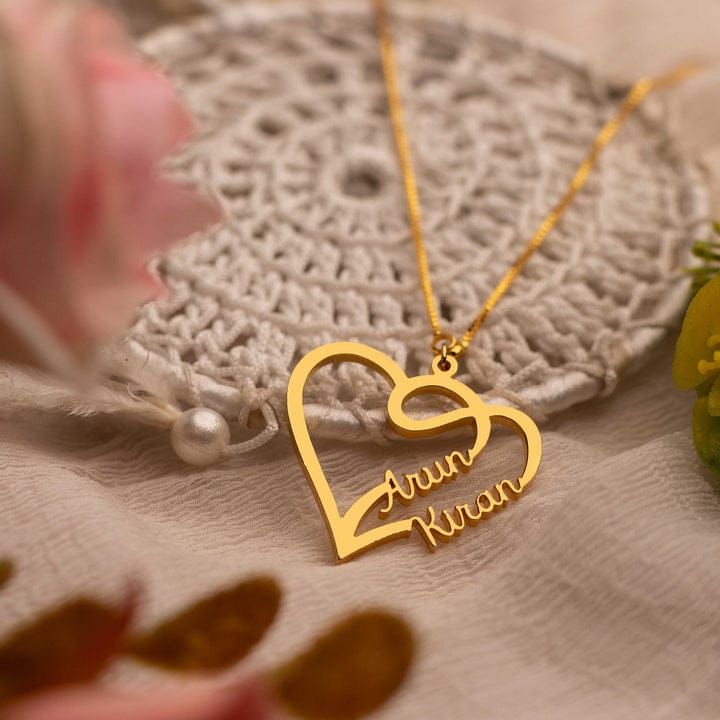 COUPLE NAME HEART NECKLACE